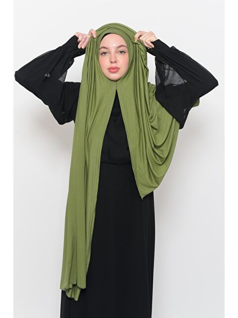 Altobeh Hazır Pratik Geçmeli Lüks Organik Düz Penye Şal Çapraz Hizalı - S000377765-19972