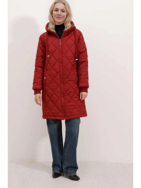 Hazelin Kadın Kapitone Uzun Şişme Mont HZL22W-BD151381 - S000030358-19951