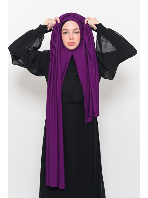 Altobeh Hazır Pratik Geçmeli Lüks Organik Düz Penye Şal Çapraz Hizalı - S000377765-20034