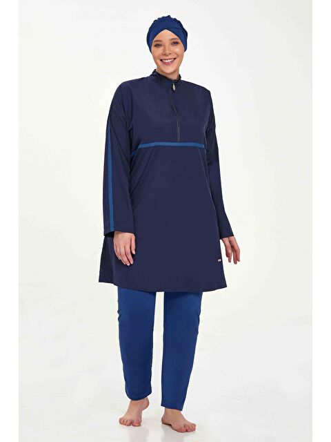 Adasea Büyük Beden Tam Kapalı Tesettür Mayo Morgan 1427 Koyu Lacivert - S000221396-29672