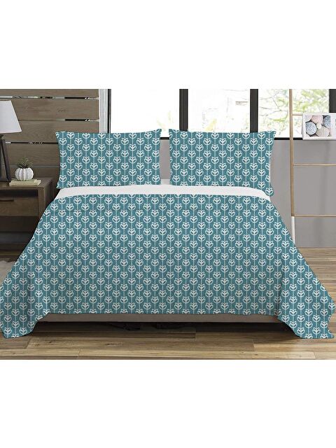 Evmila Desenli Çift Kişilik Baskılı Pike (200x220 Cm) - S000232916-23173