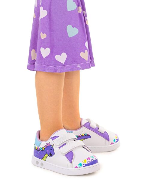 Kiko Kids Mermaid Cırtlı Işıklı Kız Bebek Spor Ayakkabı - S000197905-20042