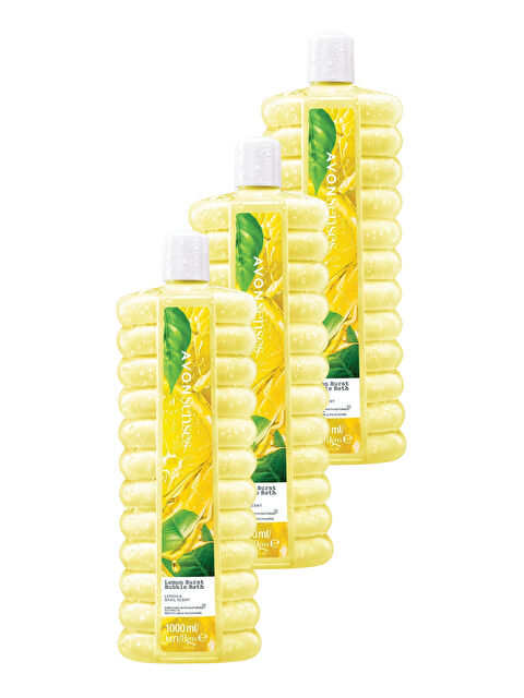 AVON Senses Lemon Burst Limon ve Reyhan Kokulu Banyo Köpüğü 1 Lt. Üçlü Paket - S000511645-10231