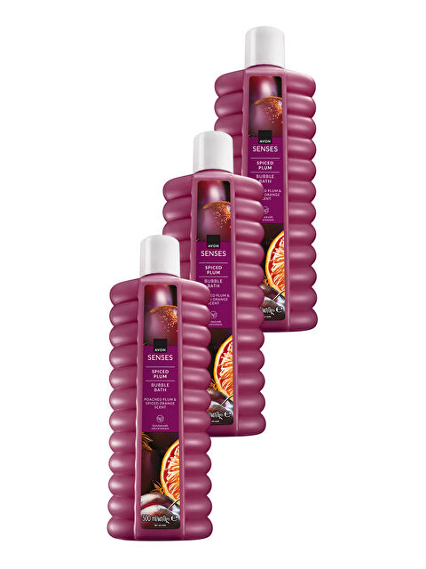 AVON Spiced Plum Baharatlı Erik ve Portakal Kokulu Banyo Köpüğü 500 Ml. Üçlü Paket - S000511648-10231