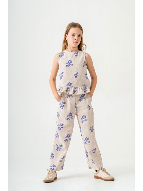 Miss Tuffy Kız Çocuk Kolsuz Keten Takım 2-9 Yaş - S000383474-37282