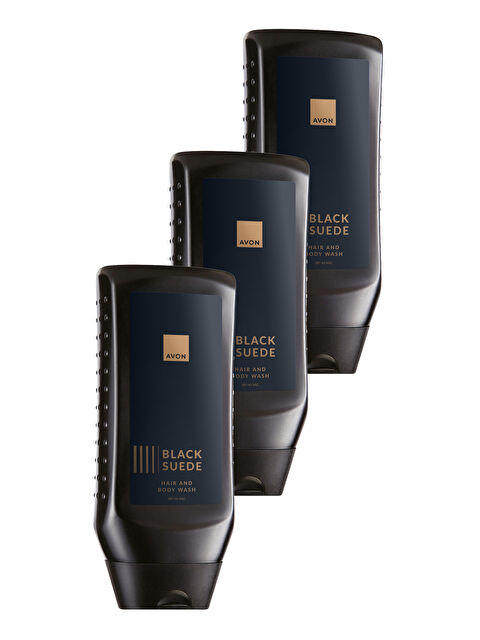 AVON Black Suede Erkek Saç ve Vücut Şampuanı 250 Ml. Üçlü Paket - S000511652-10231
