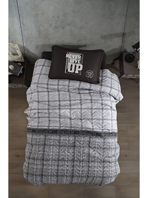 Clasy %100 Pamuk Tek Kişilik Yatak Örtüsü Seti Give Up - S000333832-29666