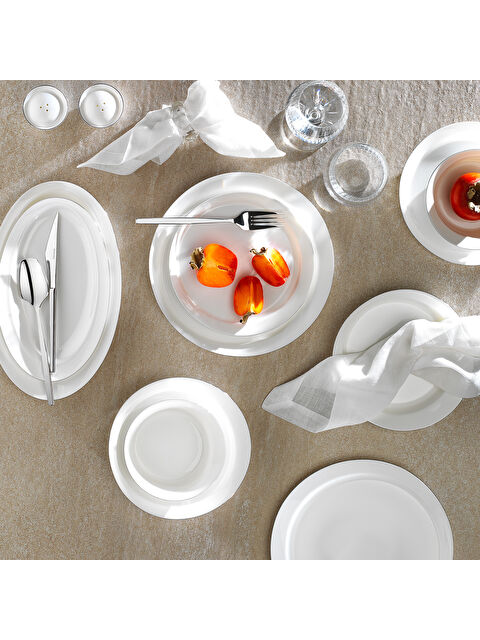 SCHAFER Superfine Bone Lux Yemek Takımı 56 Parça-Platin - S000383476-20063