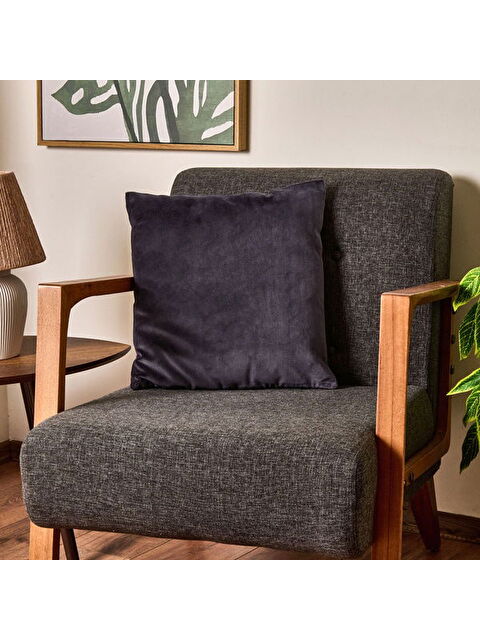 Evidea Soft Shiney Kırlent - Antrasit - 40x40 cm - S000511691-29666