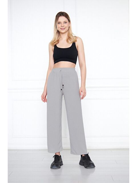 Comstar Kadın Aerobin Geniş Paça Palazzo Bel Lastikli Pantolon