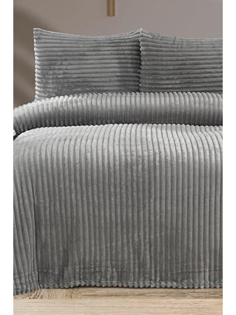 Çeyiz Diyarı Amila Çift Kişilik 220x240 Cm Yatak Örtüsü Gri - S000490606-20600