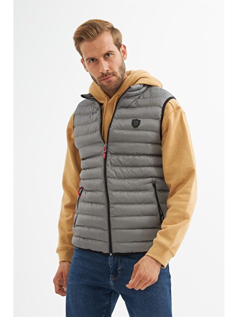 Danger Erkek Standart Kalıp Şişme Yelek Gri - S000261877-20600