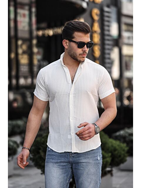 Comstar Erkek Kendinden Çizgi Desenli Gömlek - S000186018-20063