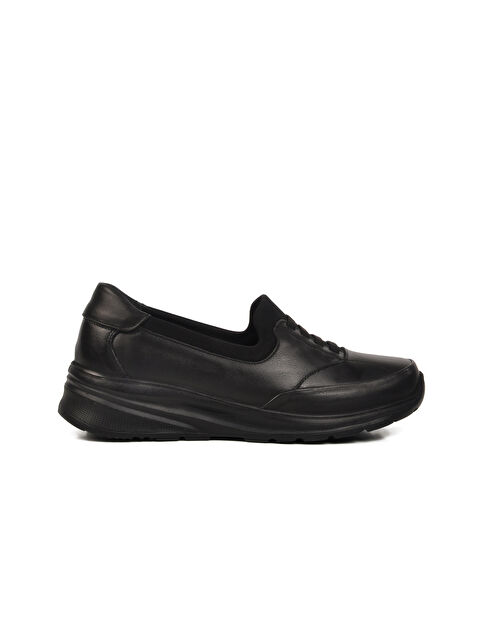 Ayakmod Siyah Hakiki Deri Kadın Casual Ayakkabı 0044 Z - S000370042-19351