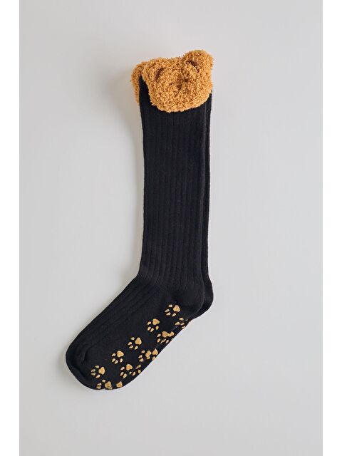 Katia And Bony Kız Çocuk Ayıcık Detaylı Dizaltı Çorap Siyah - S000284994-19351