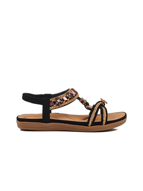 Voyager Siyah Hakiki Deri Kadın Sandalet 9636 - S000210572-19351