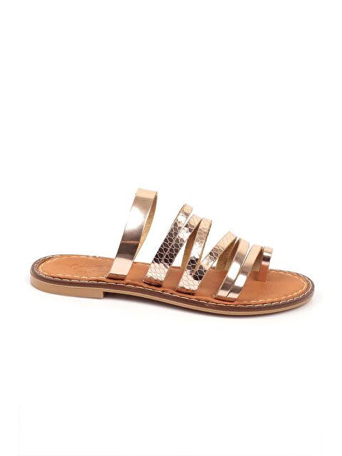 Capone Outfitters Baş Parmak Detaylı Bantlı Kadın Deri Terlik - S000180390-27599