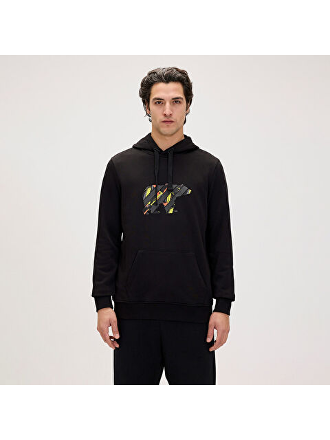 Bad Bear Mono  Siyah Kapüşonlu Hoodie