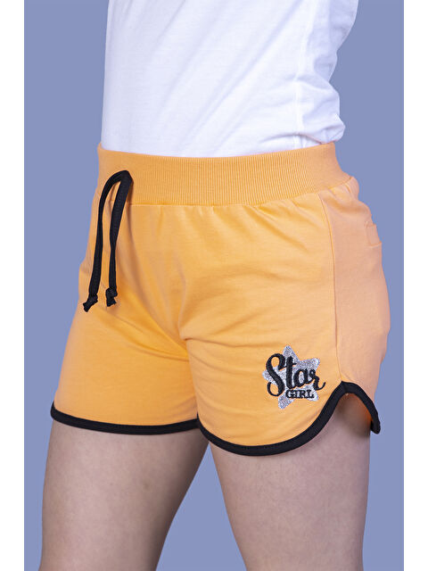 Toontoykids Kız Çocuk Star Girl Nakışlı Şort - S000420604-20013