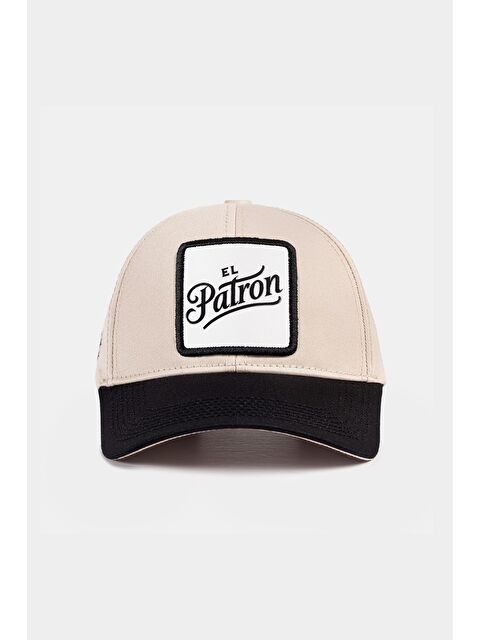 BlackBörk Six El Patron Logolu Siyah-Bej Beyzbol Şapka
