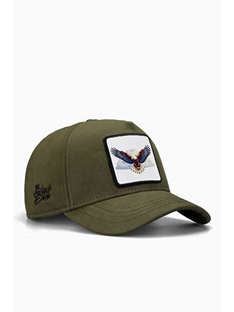 BlackBörk Kids Kartal Logolu Haki Çocuk Beyzbol Şapka