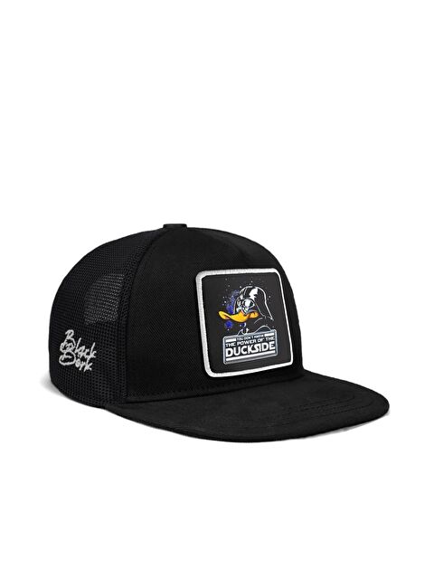 BlackBörk Hip Hop Kids Duckside Logolu Siyah Çocuk Trucker Şapka