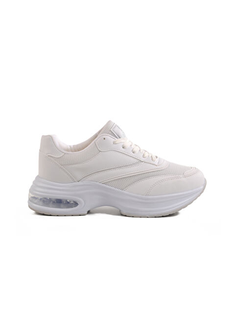 Ayakmod Beyaz Fileli Hafif Air Taban Kadın Spor Ayakkabı 185 G - S000370049-20063