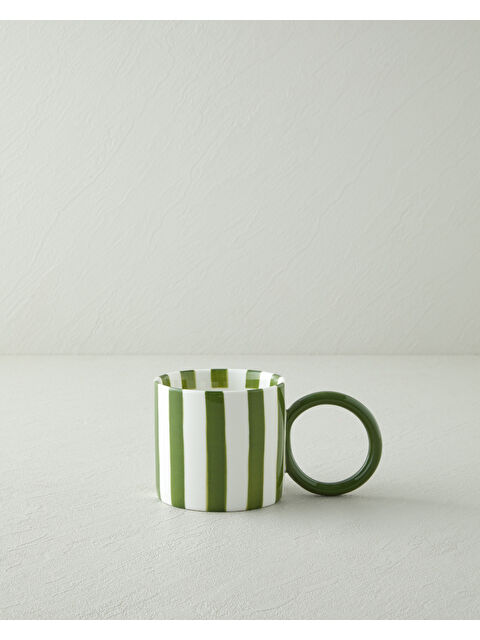 English Home Boldy Lines New Bone China Kupa 350 ml Yeşil - S000490653-18194