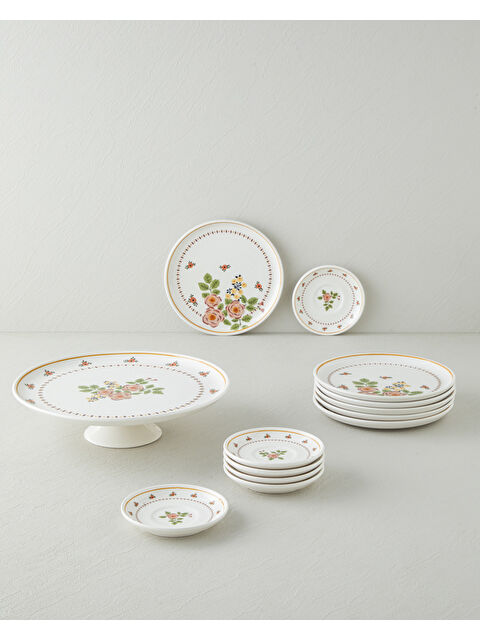 English Home Wesley Seramik Pasta Seti 13 parça 6 kişilik Renkli - S000490671-37243