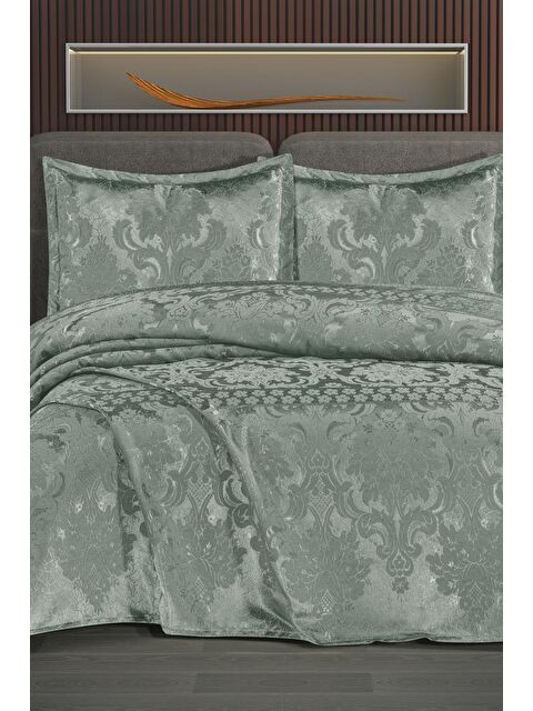 Çeyiz Diyarı Violetta Şönil Çift Kişilik Yatak Örtüsü 240x260 cm Mint - S000490670-18194