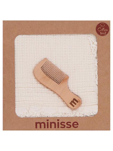 Civil Baby Taraklı 4 Kat Müslin Battaniye - Ekru Standart - S000490672-19965