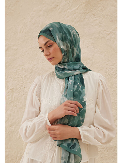 Fresh Scarfs Lizzy Desen Rami Şal Okyanus - S000458289-17234
