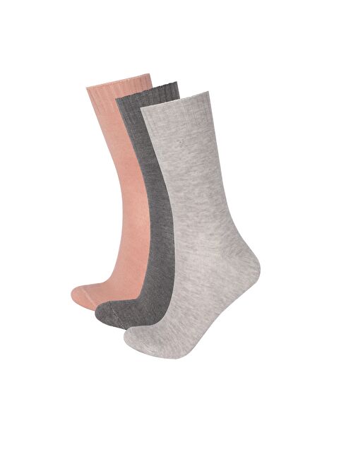 Katia And Bony 3'lü Paket Melissa Modal Kadın Çorap Antrasit -Gül Pembe-Gri Melanj - S000231271-37284