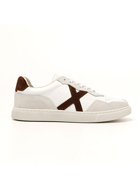 John May Kadın Sneaker ( Günlük) RC-25Y-006-M44 Beyaz Cilt-Bordo Süet - S000509723-20063