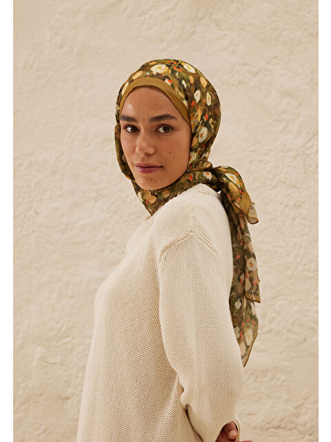 Fresh Scarfs Agnes Desen Rami Şal Toprak - S000458291-14742