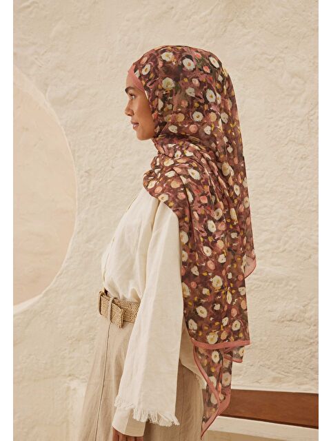 Fresh Scarfs Agnes Desen Rami Şal Gülkurusu - S000458291-20028