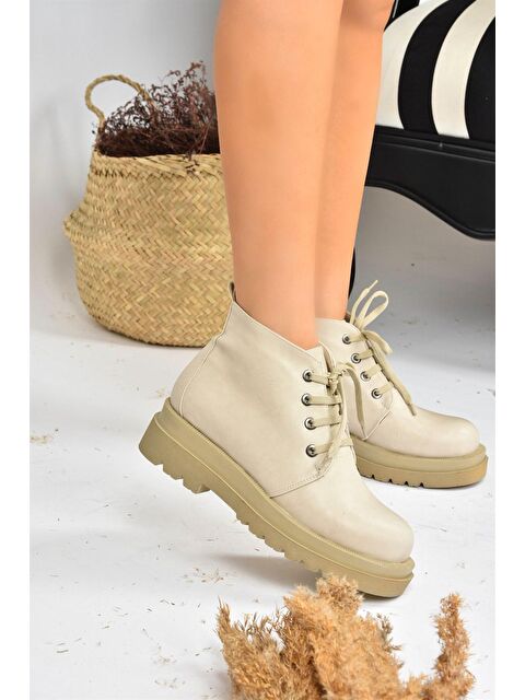Fox Shoes L9960338 Bej Kadın Bot - S000054827-19928