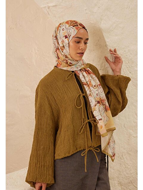 Fresh Scarfs Linda Desen Rami Şal Sahra - S000458295-9647