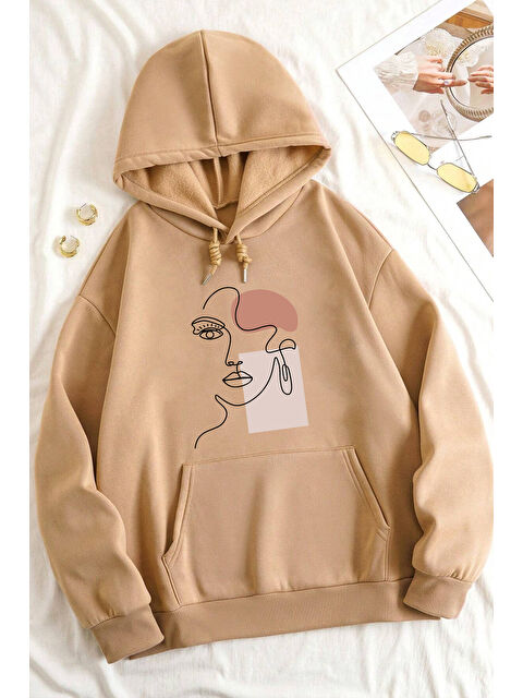 uyguntarz Silüet Baskılı Oversize Sweatshirt - S000283693-19928