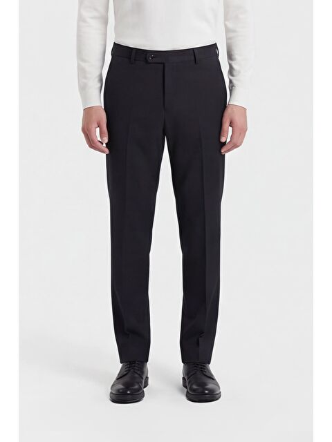 Sabri Özel Giotelli Erkek Siyah Dar Kesim Slim Fit Yan Cep Normal Bel Pantolon