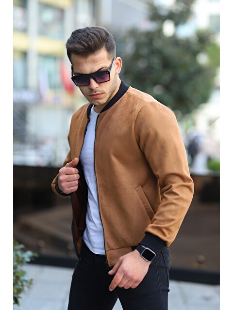 Comstar Erkek Dar Kesim Nubuk Süet Astarsız Elastanlı Su Itici Kolej Ceket - S000213002-19413