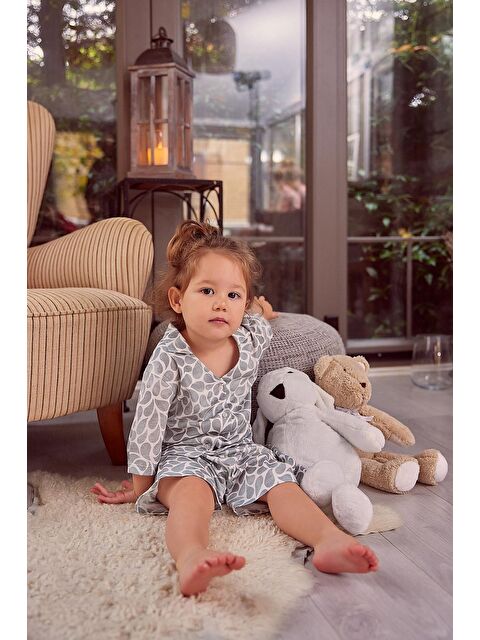 ZEYLAND Kız Çocuk Düğmeli Kısa Kollu Pijama Takımı - S000315577-23173