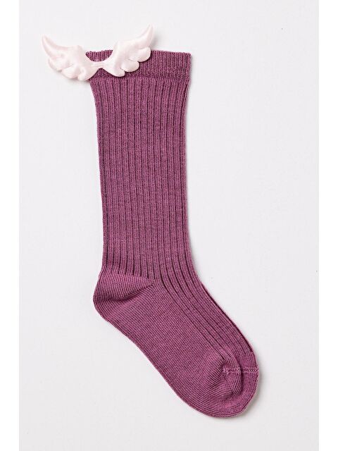 Katia And Bony Bebek Kanat Aksesuarlı Dizaltı Çorap Mor - S000192388-20024