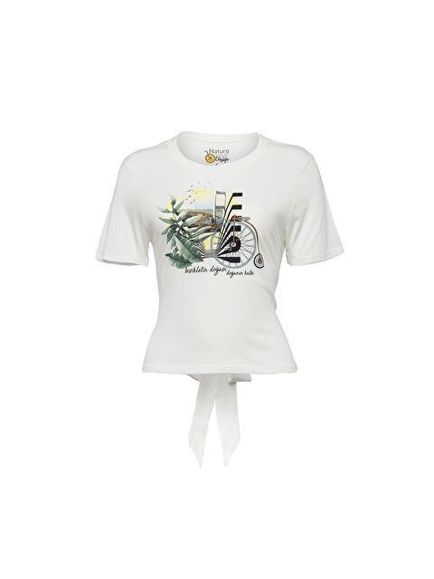 Biggdesign Nature Boğazda Bisiklet Kadın T-shirt