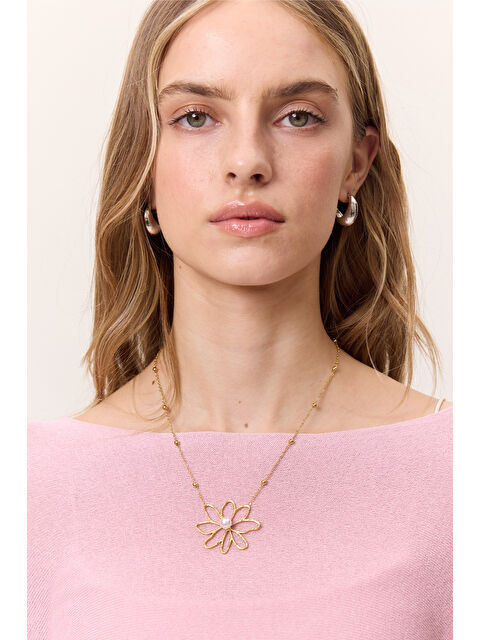 Manuka Daısy Kolye Gold - S000438861-20076