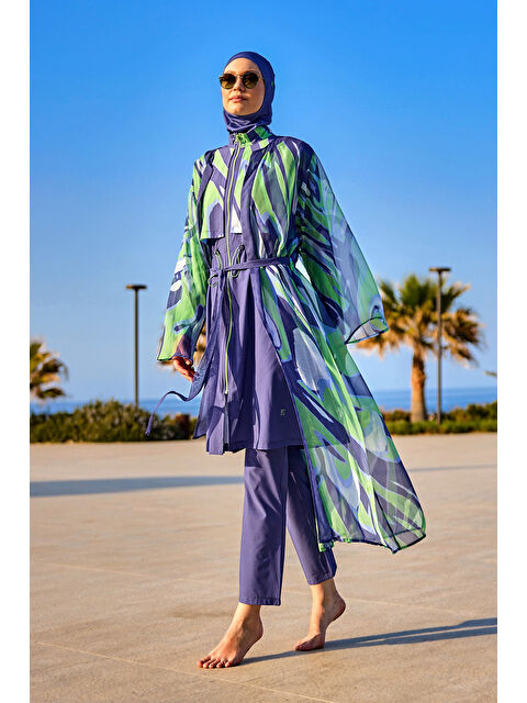 Marina Renkli Desenli Pareo Kaftan P2504 - S000503835-37378