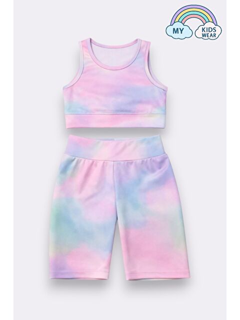 My Kids Wear Kız Çocuk Çok Amaçlı Batik Desenli Mayo & Spor Takımı 12435 - S000501981-6353