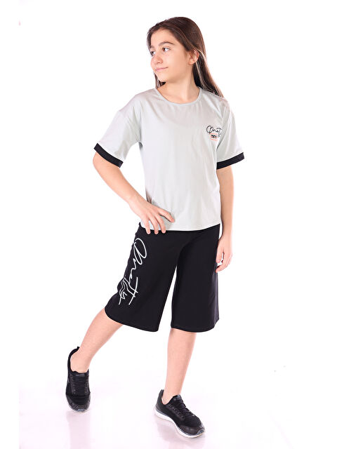 Toontoykids Kız Çocuk Pretty Baskılı + Nakışlı Kaprili Takım - S000270931-526