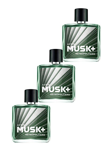AVON Musk Metropolitano Erkek Parfüm Edt 75 Ml. Üçlü Set - S000188355-10231