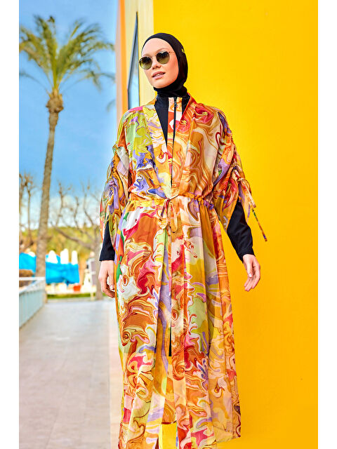 Marina Hafif ve Tam Boy Tesettür Plaj Pareosu P2512 - S000503839-20013